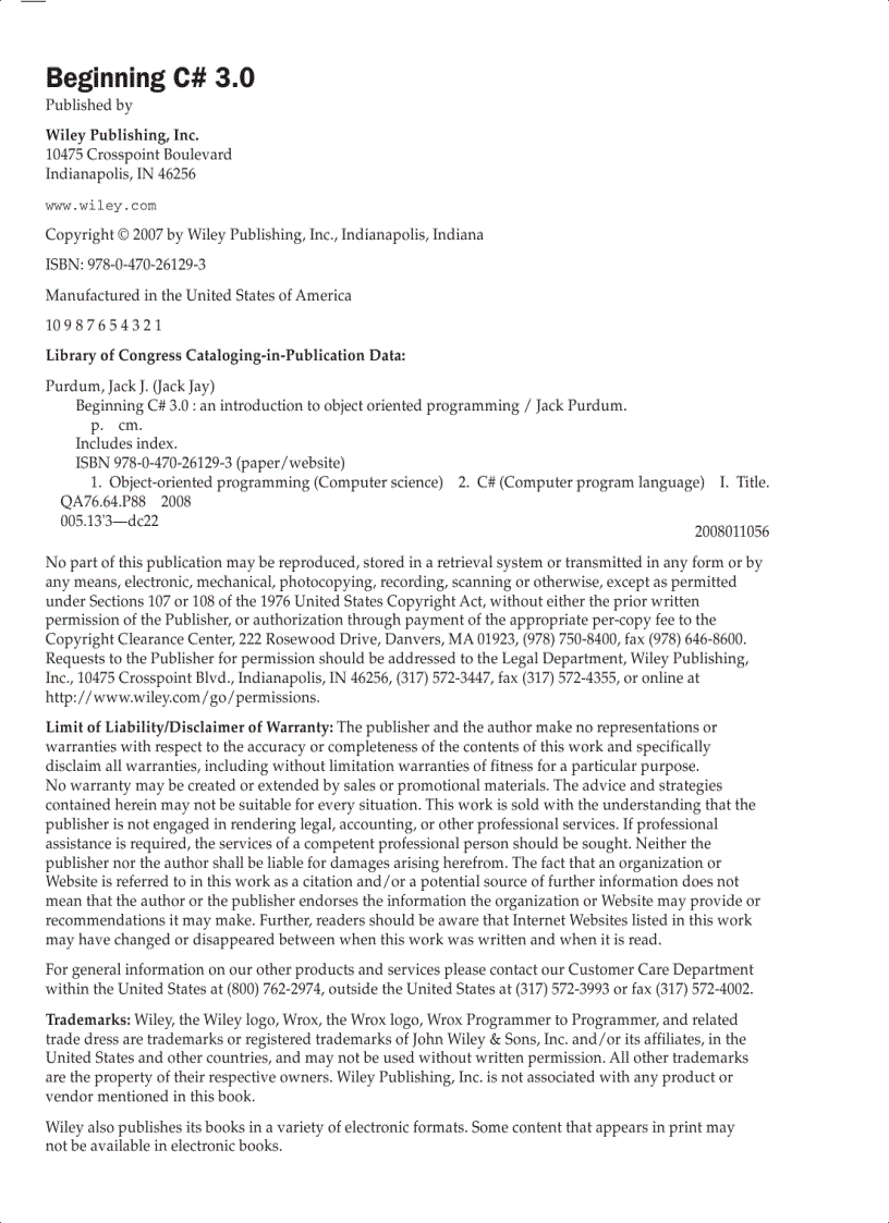 image for page Ebook Beginning C 2008