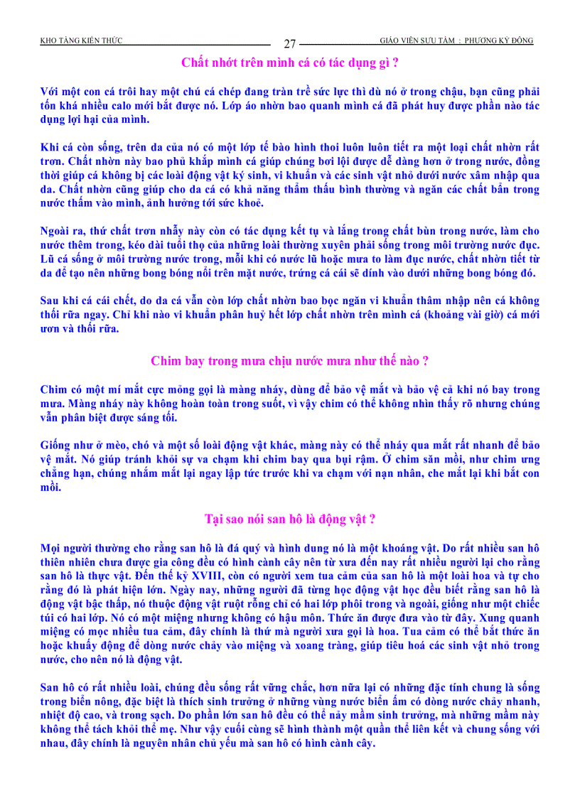 image for page Những kiến thức phổ thông vè cuộc sống xung quanh ta