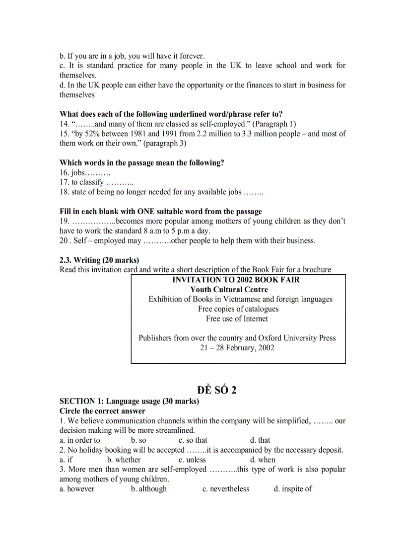 image for page Ôn thi anh văn chuyên ngành Ngân hàng