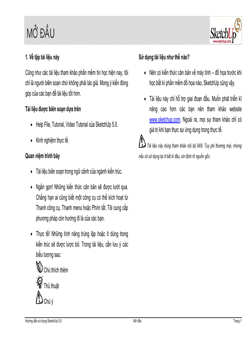 image for page Giáo trình Google SketchUp 5 0