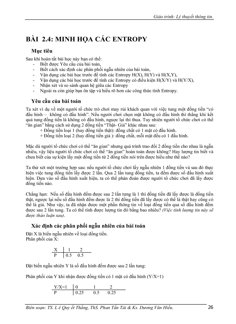 image for page Giáo trình lý thuyết thông tin