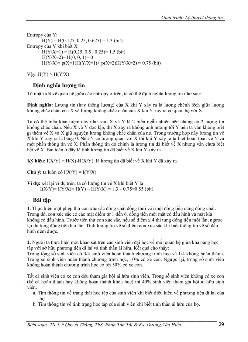 image for page Giáo trình lý thuyết thông tin
