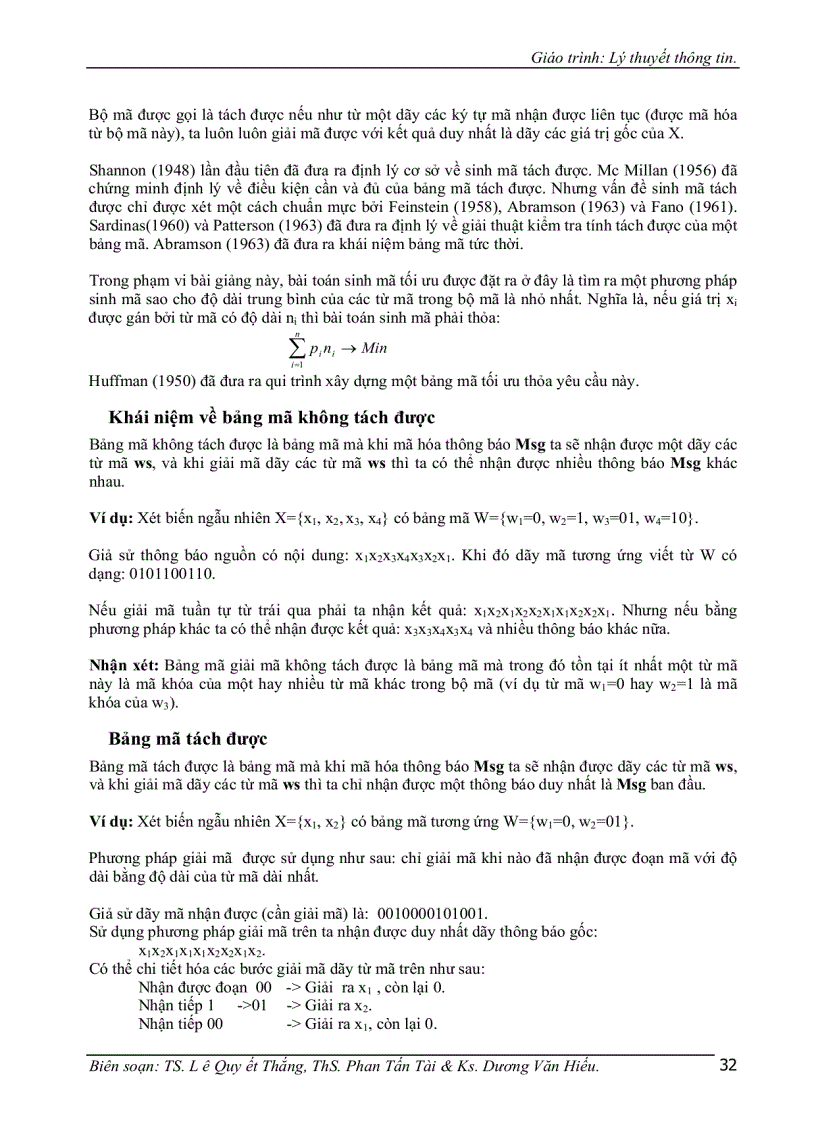 image for page Giáo trình lý thuyết thông tin