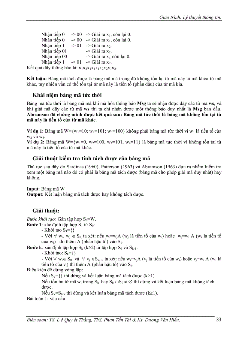 image for page Giáo trình lý thuyết thông tin