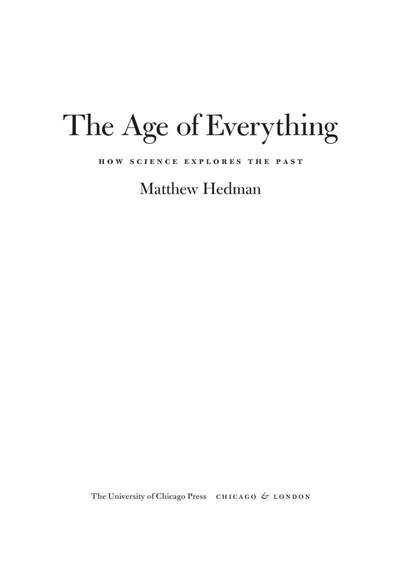 image for page The Age of Everything How Science Explores the Past