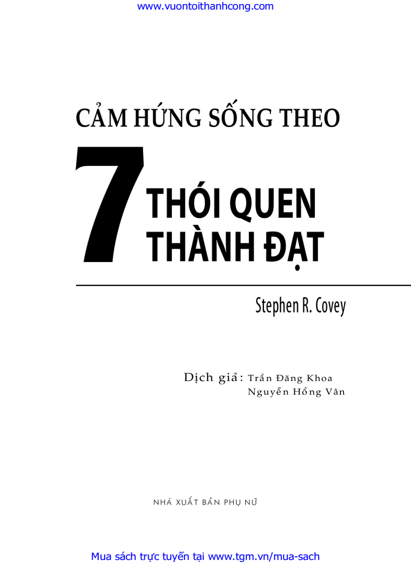 image for page Cảm hứng sống theo 7 thói quen thành đạt