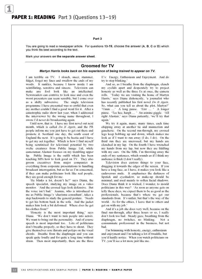 image for page Certiﬁcate in Advanced English