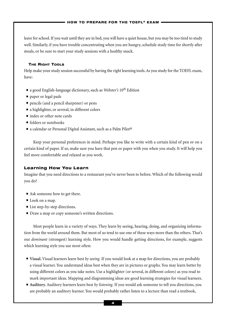 image for page TOEFL Exam Success in Only 6 Steps