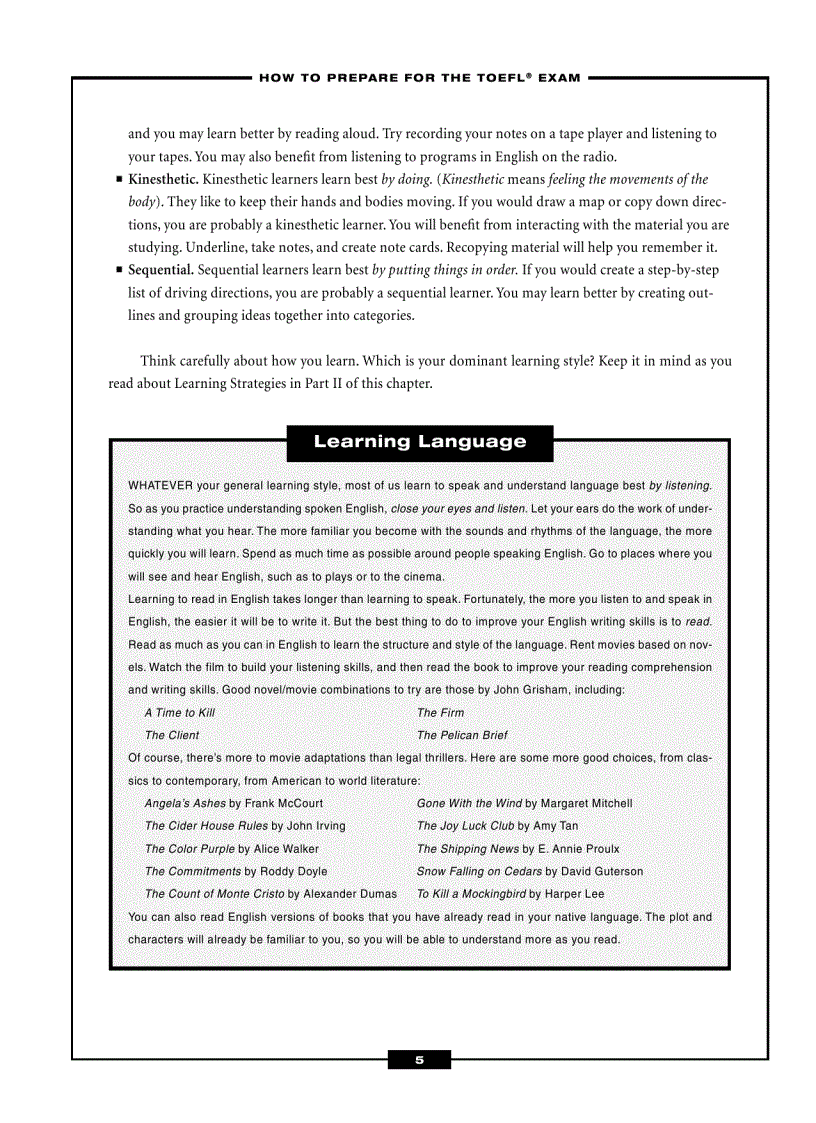 image for page TOEFL Exam Success in Only 6 Steps