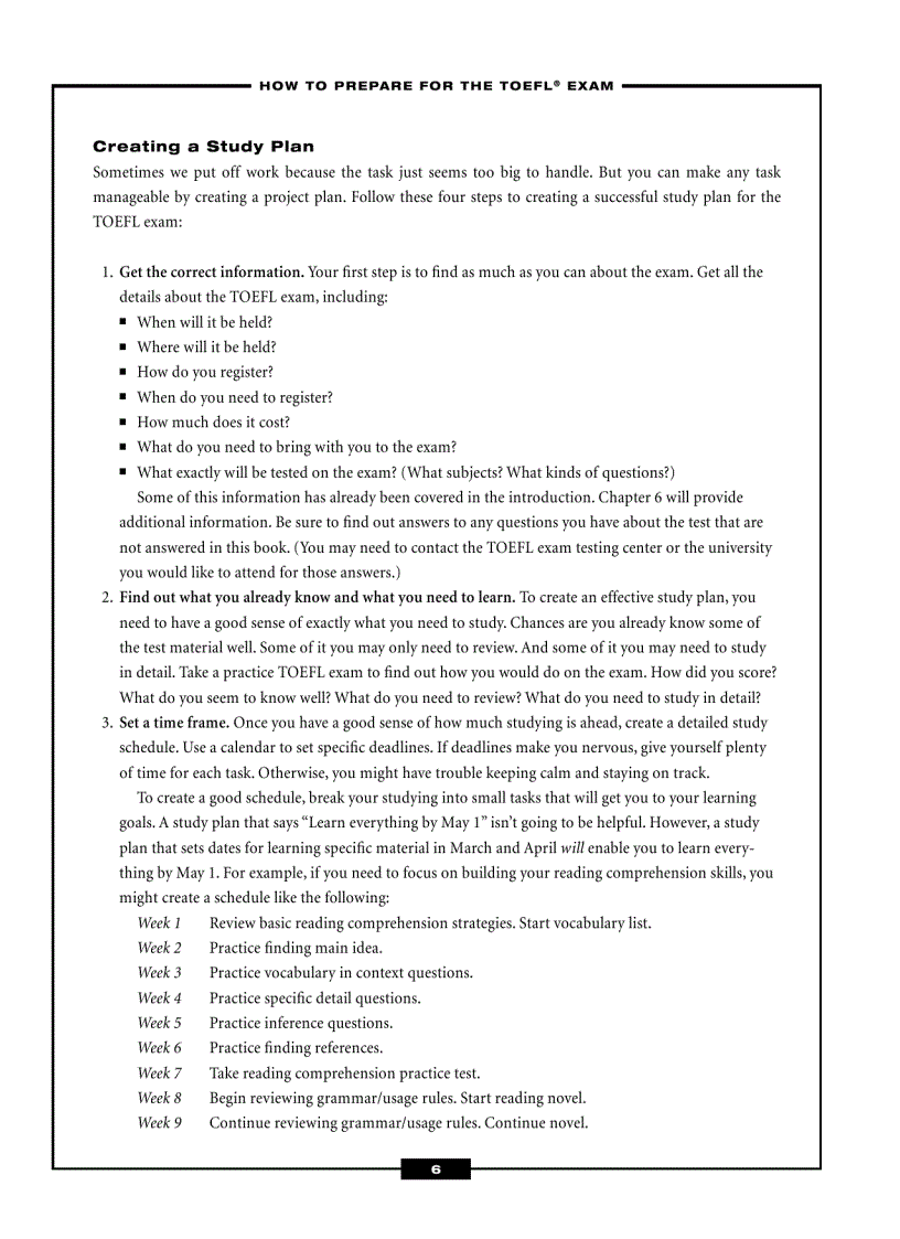 image for page TOEFL Exam Success in Only 6 Steps