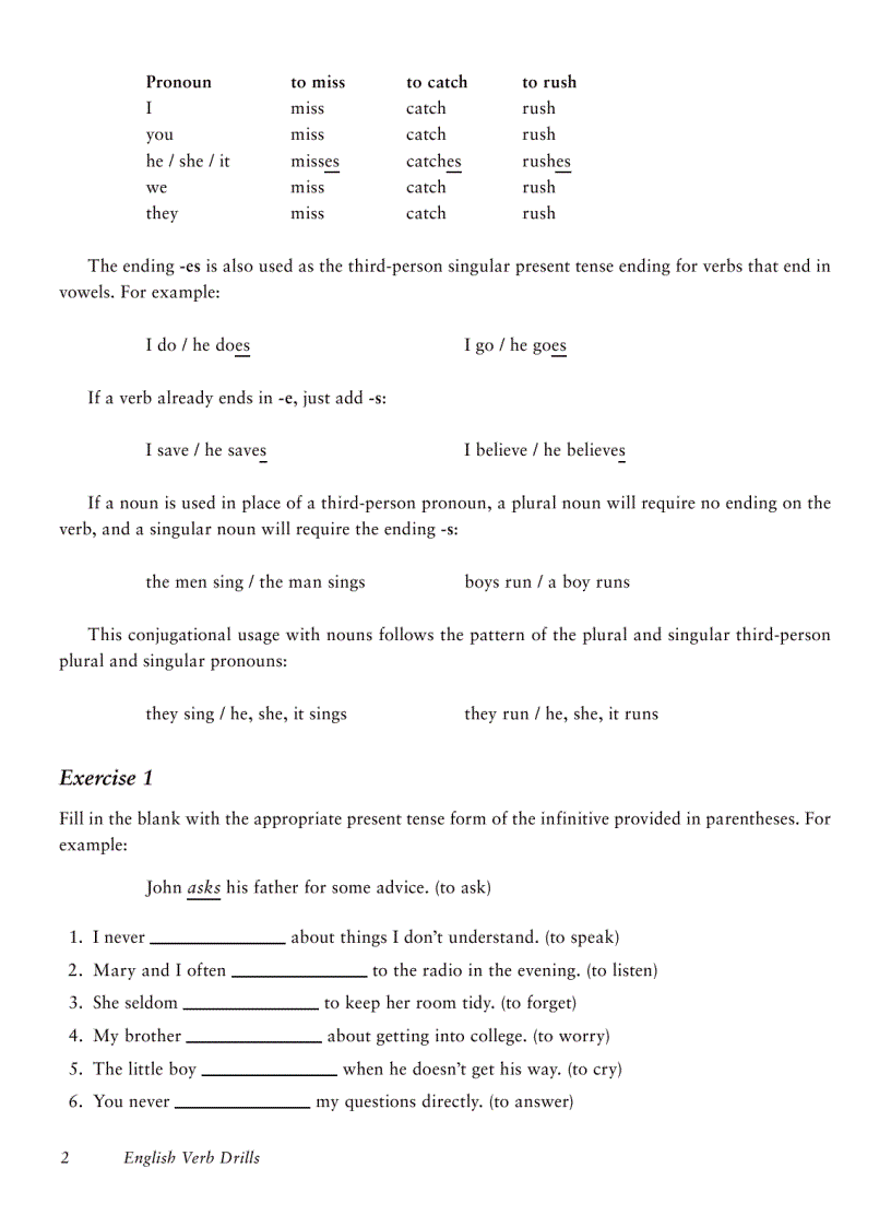 image for page English Verb Drills