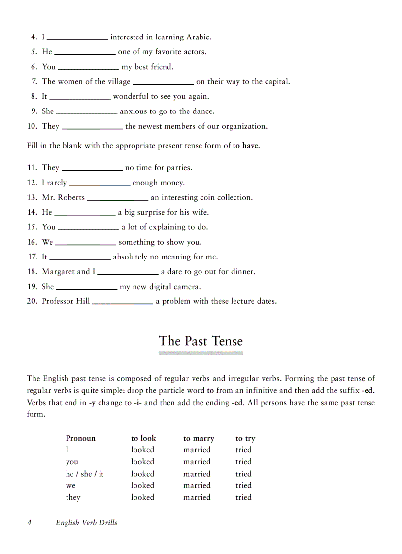 image for page English Verb Drills