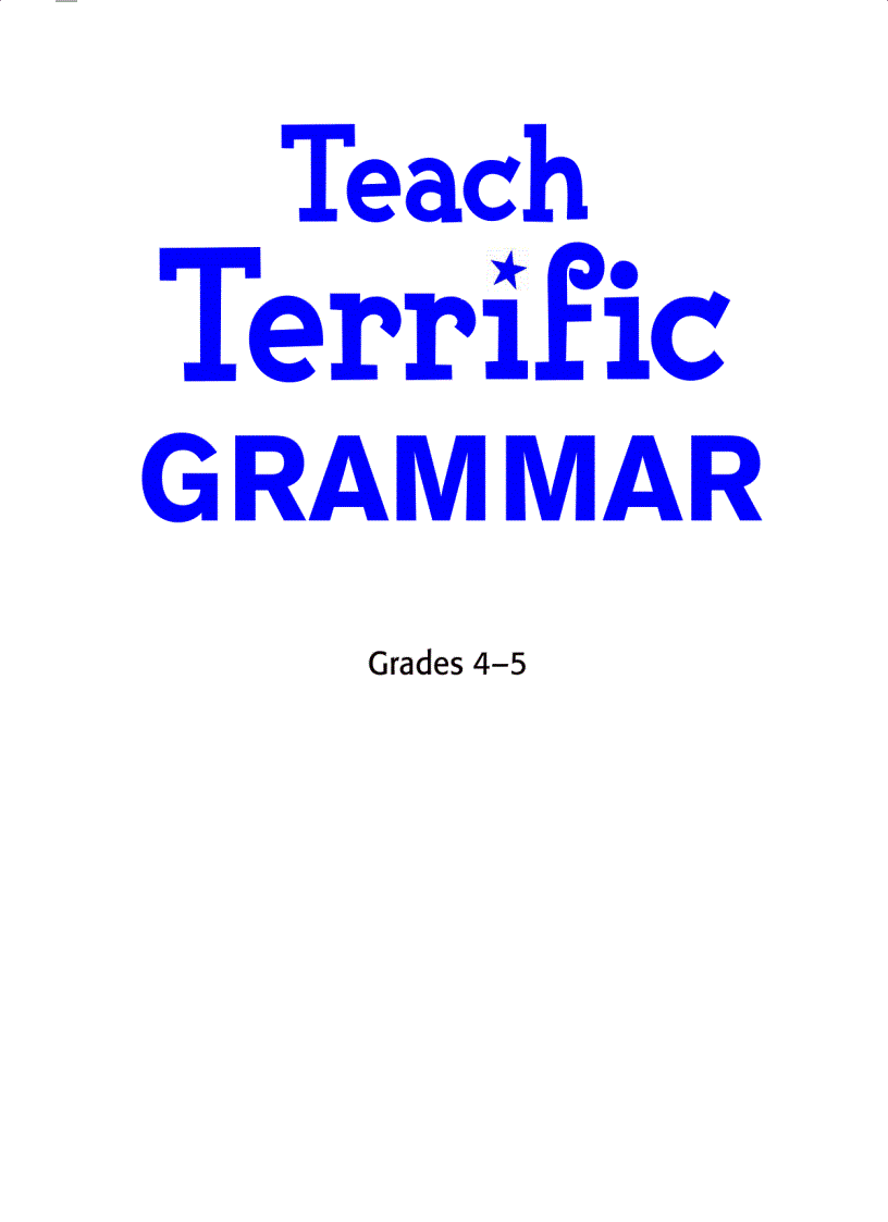 Teach Terrific Grammar