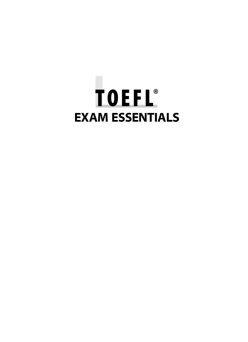 image for page TOEFL Exam Essentials