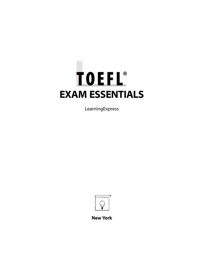 image for page TOEFL Exam Essentials