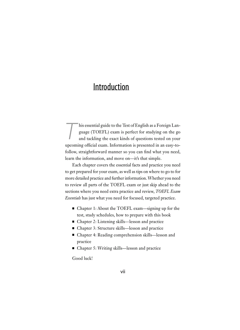 image for page TOEFL Exam Essentials