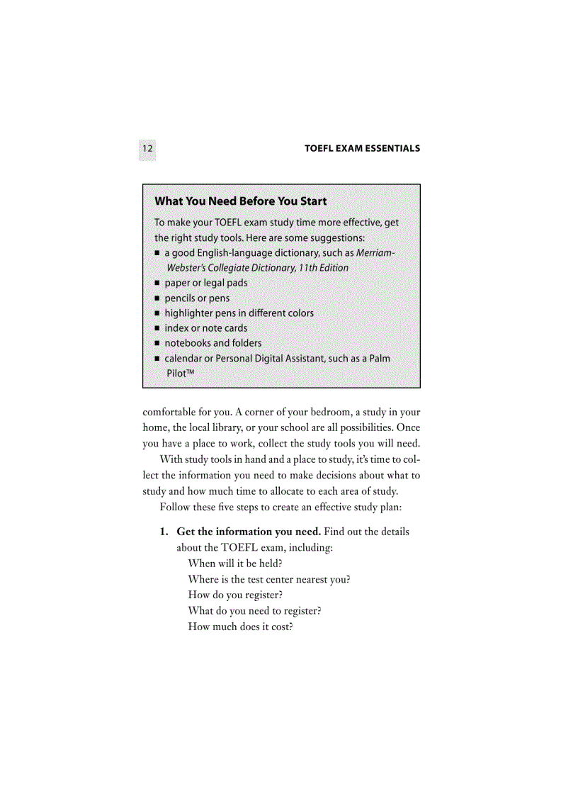 image for page TOEFL Exam Essentials