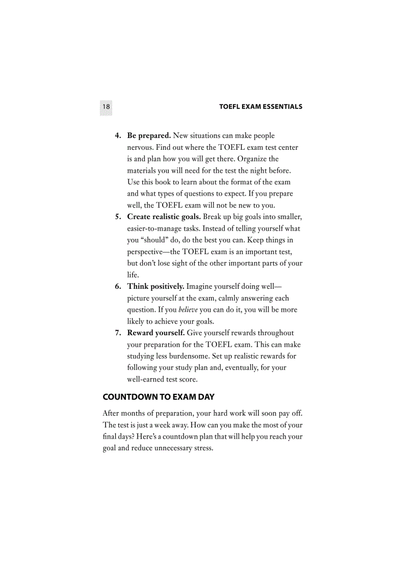 image for page TOEFL Exam Essentials