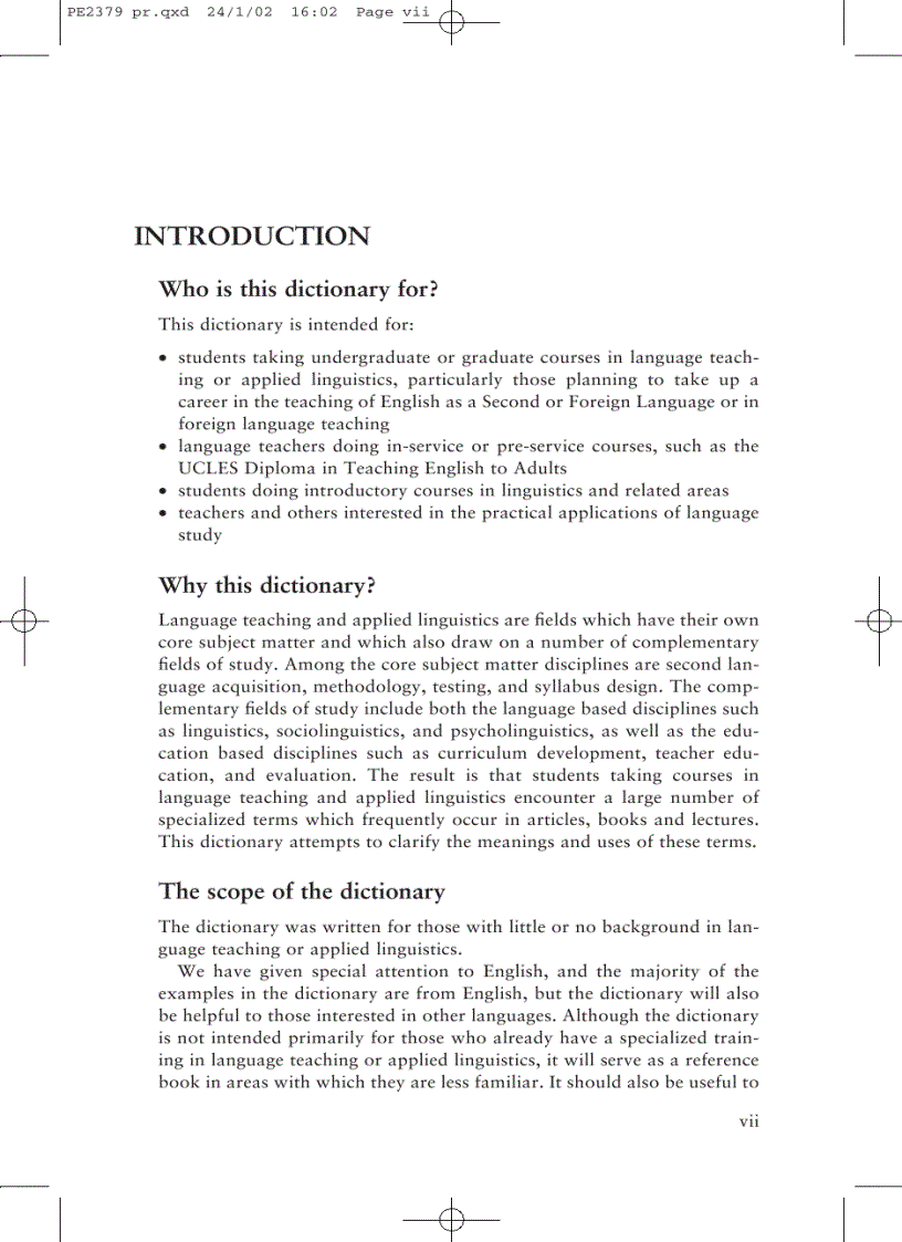image for page Longman Dictionary of Language Teaching and Applied Linguistics
