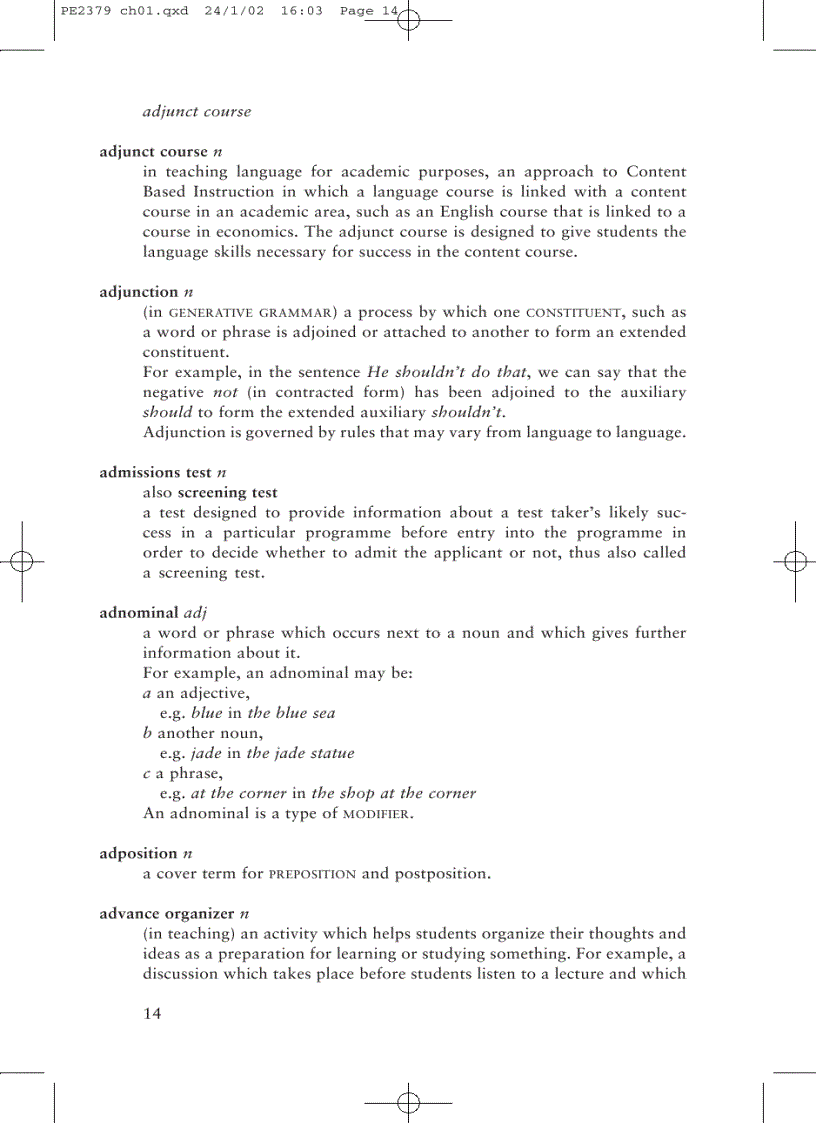 image for page Longman Dictionary of Language Teaching and Applied Linguistics