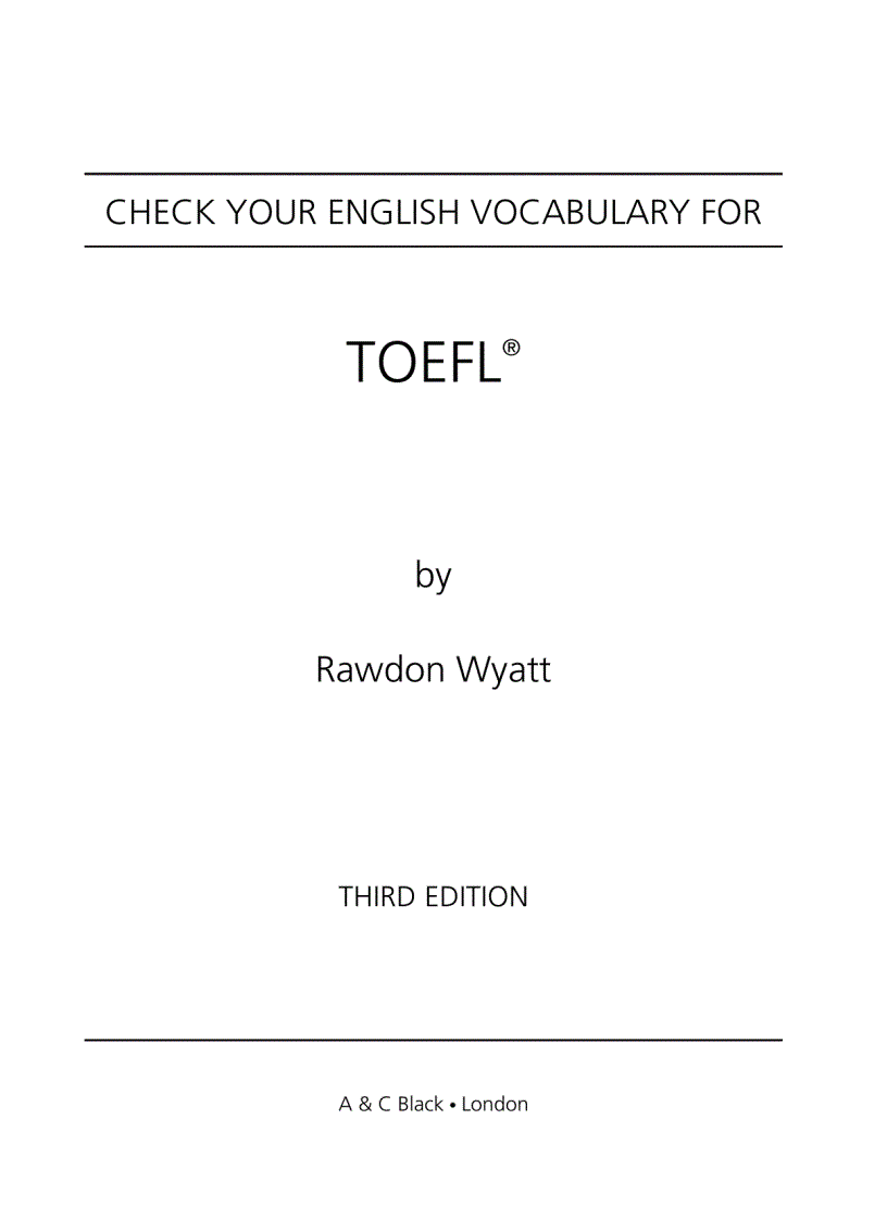 image for page Check Your English Vocabulary for TOEFL 3rd Edition
