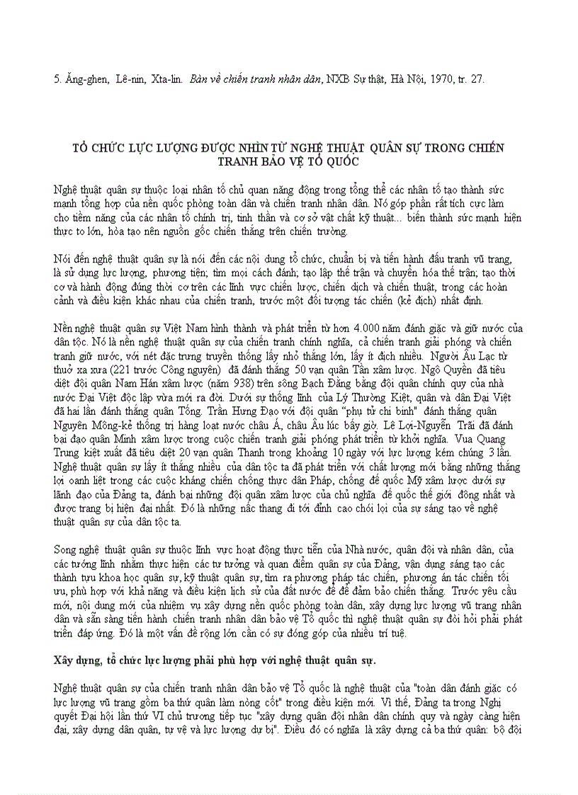 image for page Nghệ thuật quân sự việt nam trong chiến tranh giải phóng và bảo vệ tổ quốc