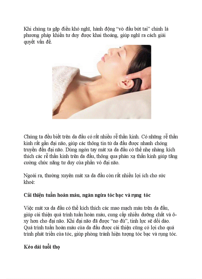 image for page Lợi ích của mát xa da đầu