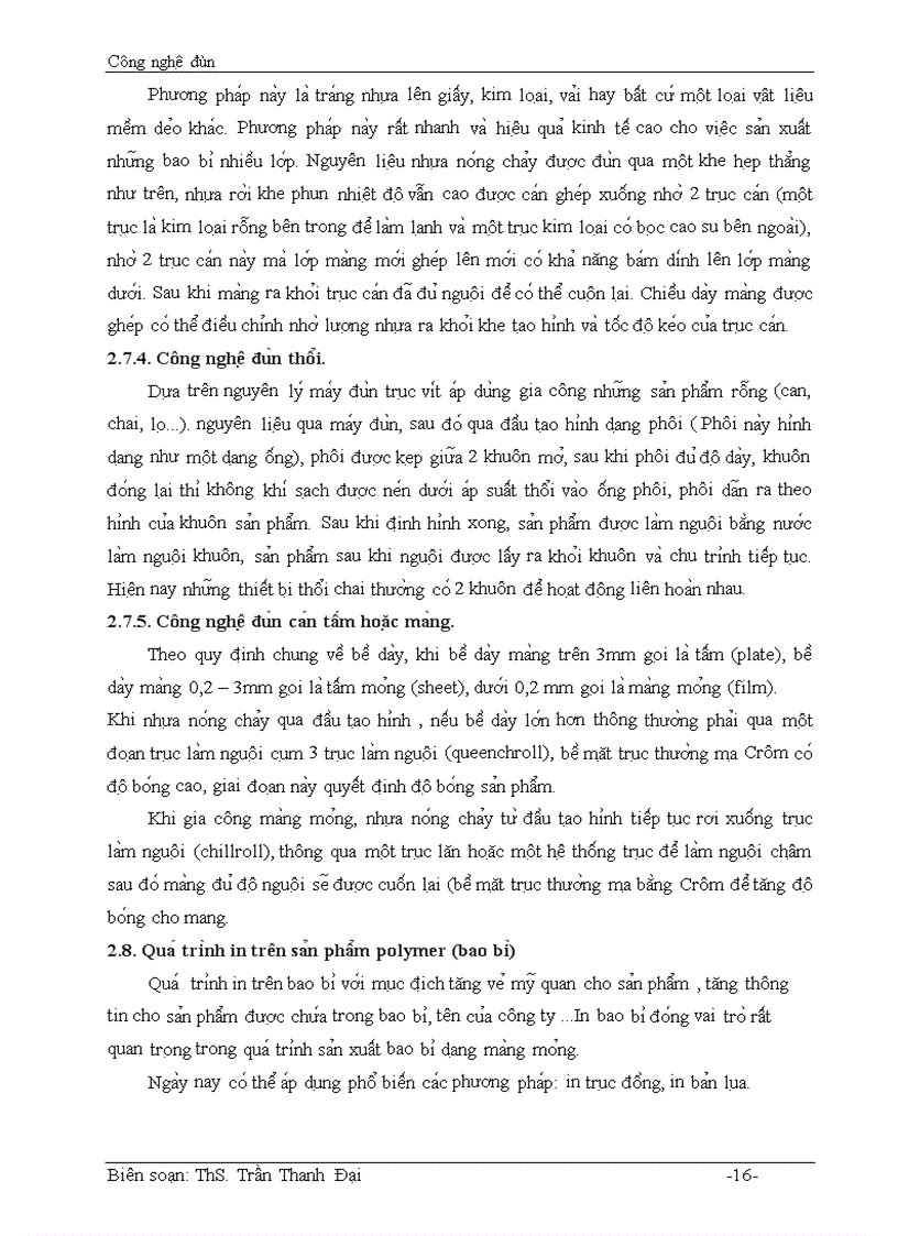 image for page Công Nghệ Polymer Công Nghệ Đùn