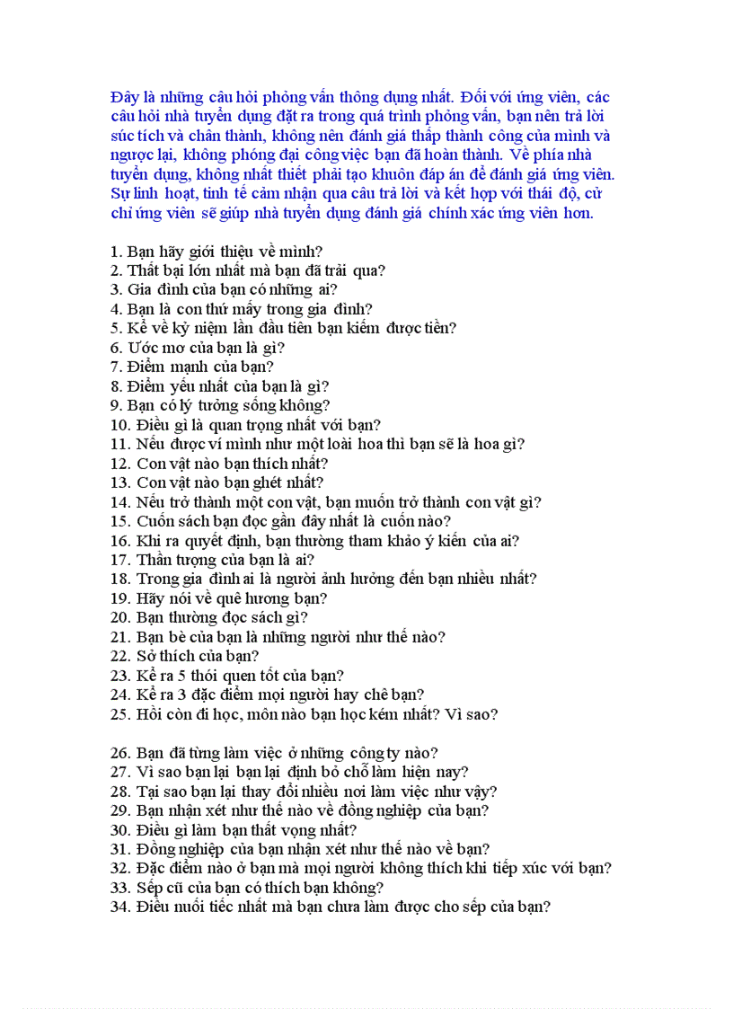 image for page Ngân hàng câu hỏi Phỏng vấn vào Ngân hàng