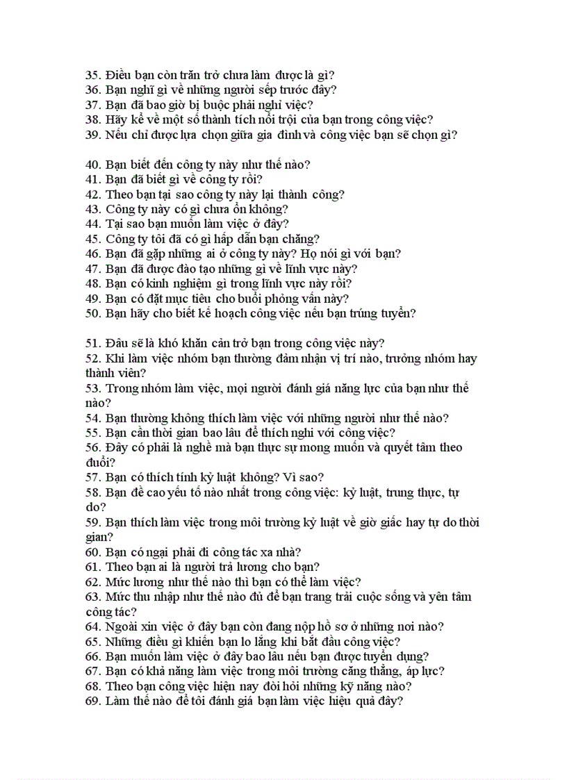 image for page Ngân hàng câu hỏi Phỏng vấn vào Ngân hàng