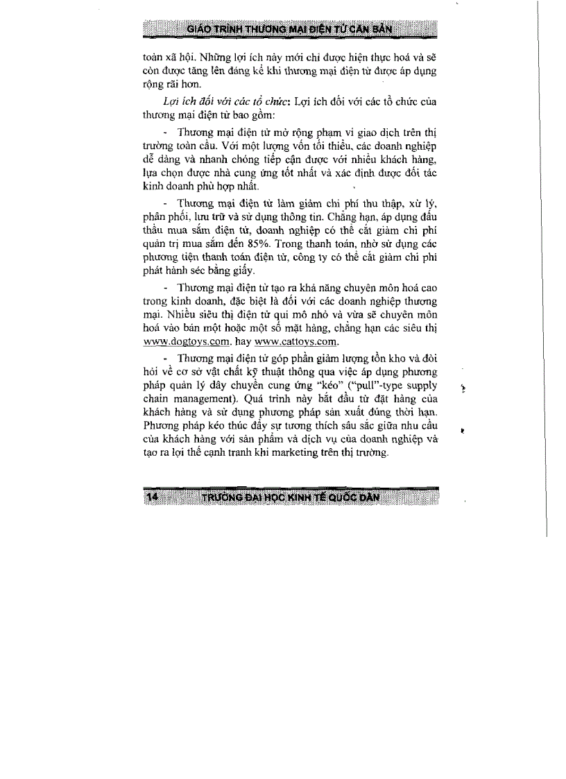 image for page Giáo trình cơ bản về Thương mại điện tử TS Trần Văn Hòe 2006