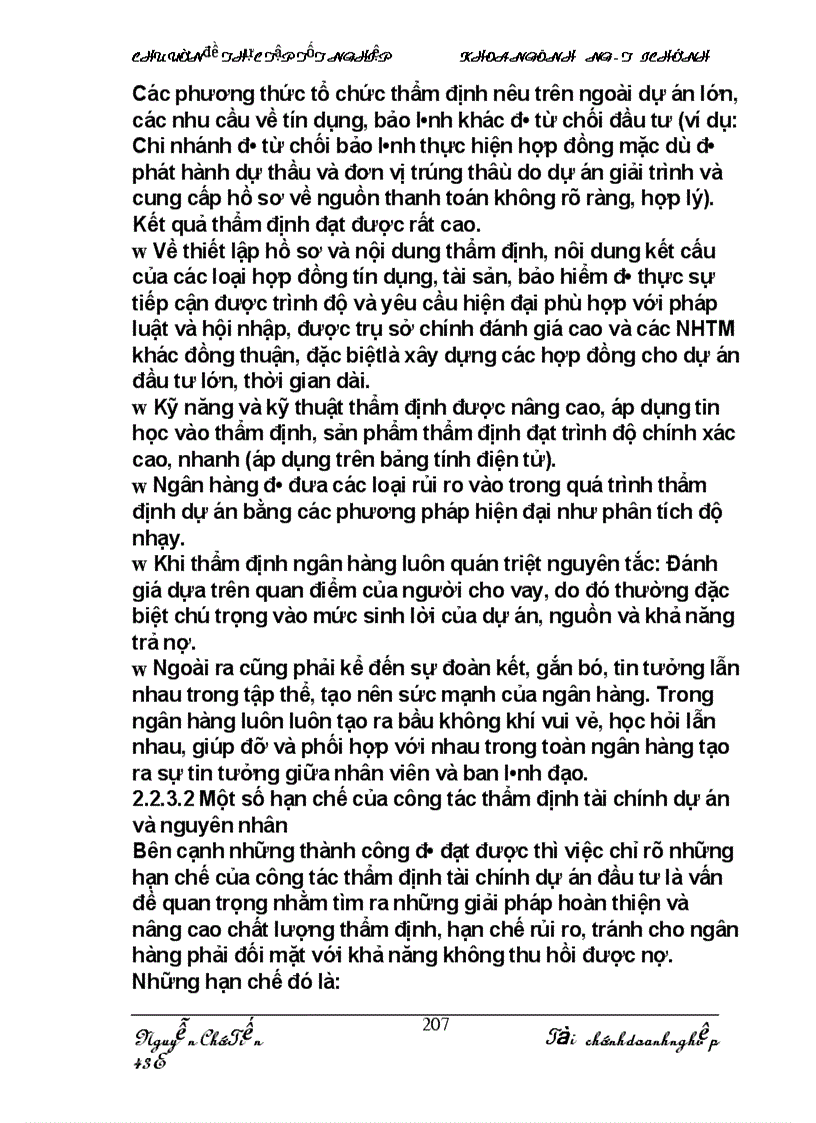 image for page Thẩm định tài chính dự án đầu tư của ngân hàng thương mạiThẩm định tài chính dự án đầu tư của ngân hàng thương mại