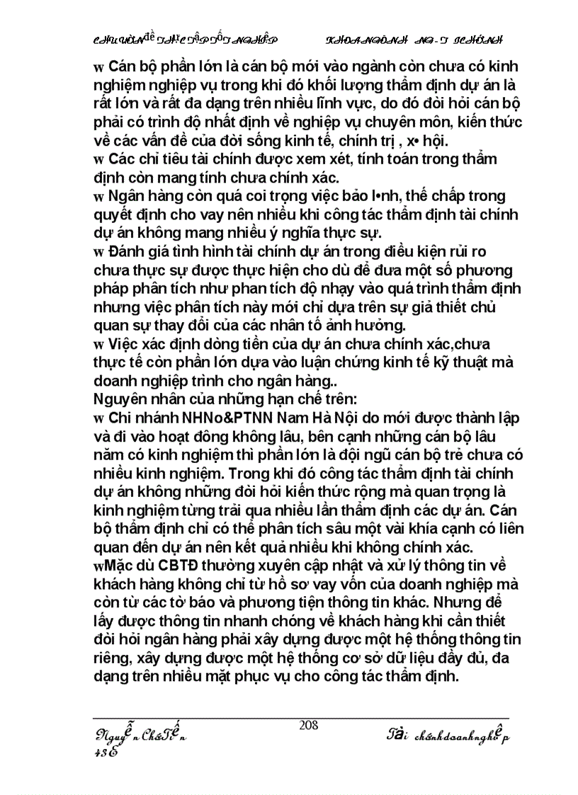 image for page Thẩm định tài chính dự án đầu tư của ngân hàng thương mạiThẩm định tài chính dự án đầu tư của ngân hàng thương mại