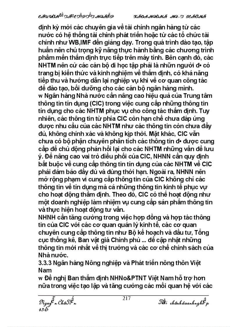 image for page Thẩm định tài chính dự án đầu tư của ngân hàng thương mạiThẩm định tài chính dự án đầu tư của ngân hàng thương mại