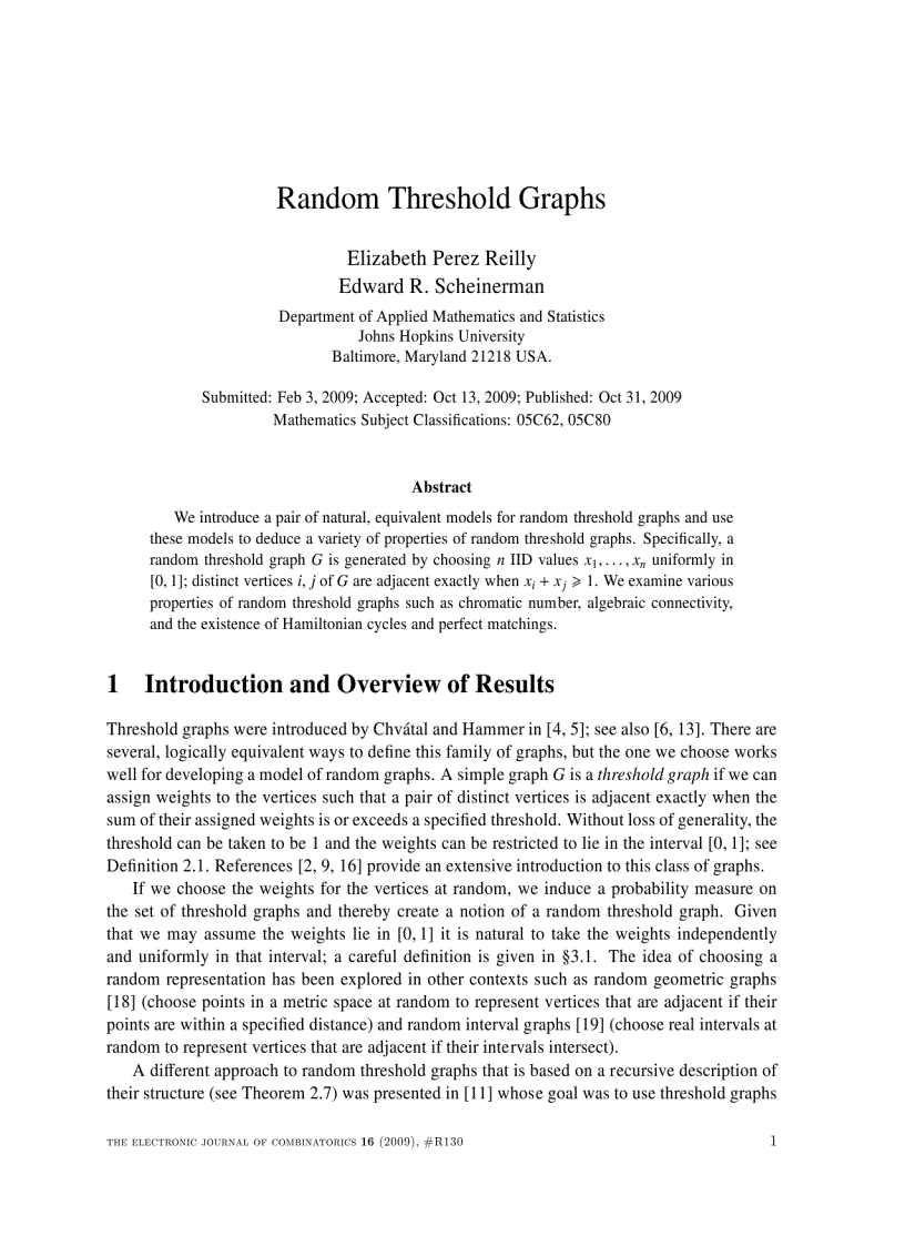 image for page Random Threshold Graphs
