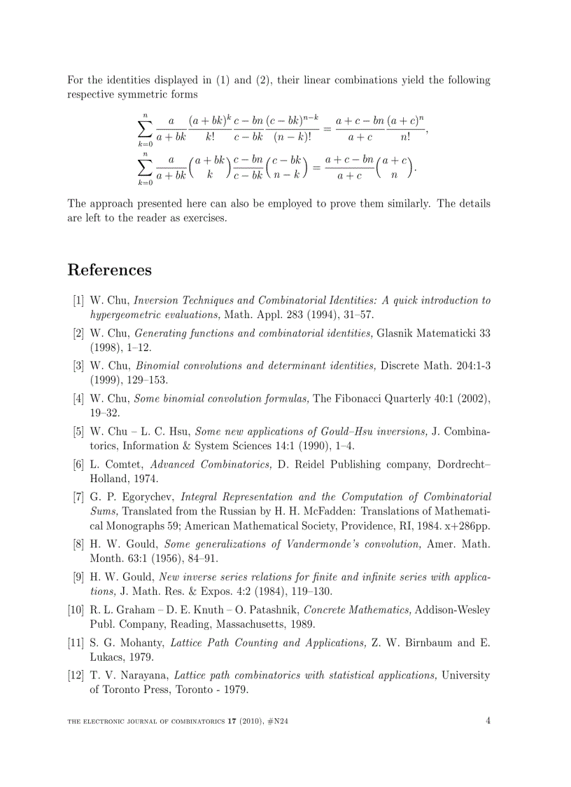 image for page Elementary Proofs for Convolution Identities of Abel and Hagen Rothe