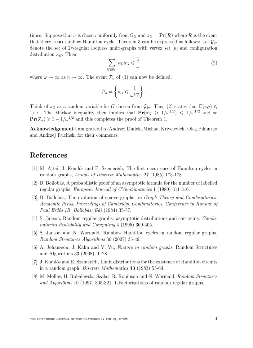 image for page Loose Hamilton Cycles in Random 3 Uniform Hypergraphs