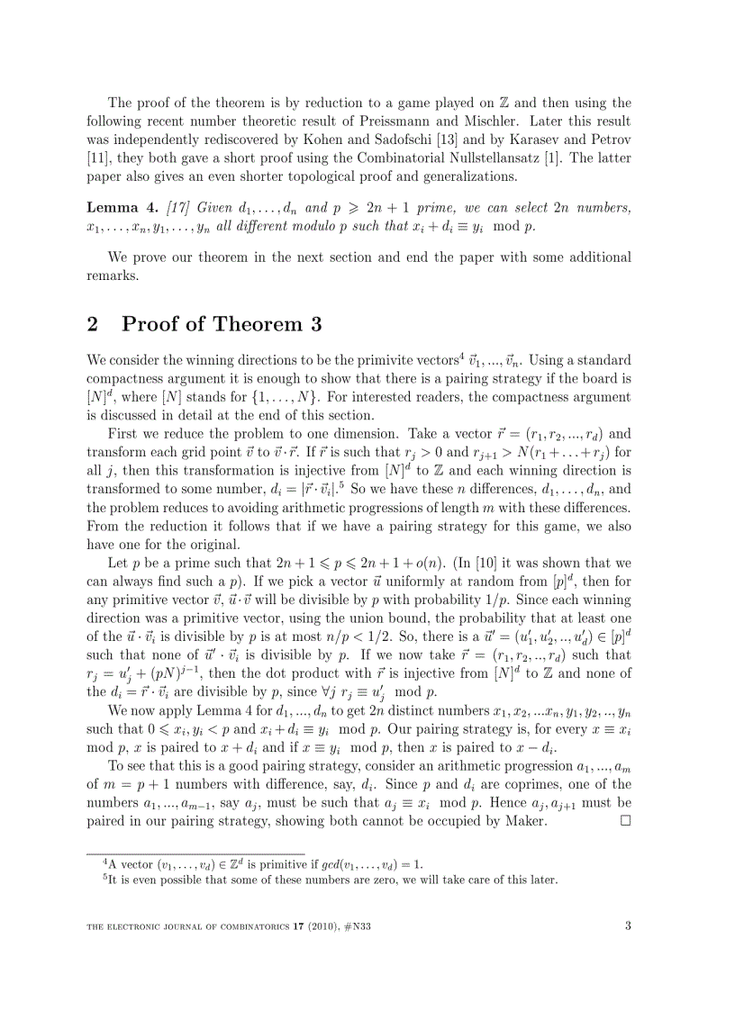 image for page Asymptotically optimal pairing strategy for Tic Tac Toe with numerous directions