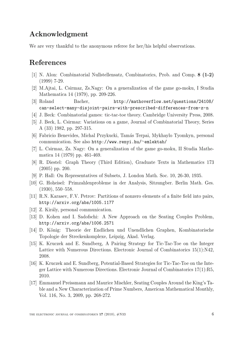 image for page Asymptotically optimal pairing strategy for Tic Tac Toe with numerous directions