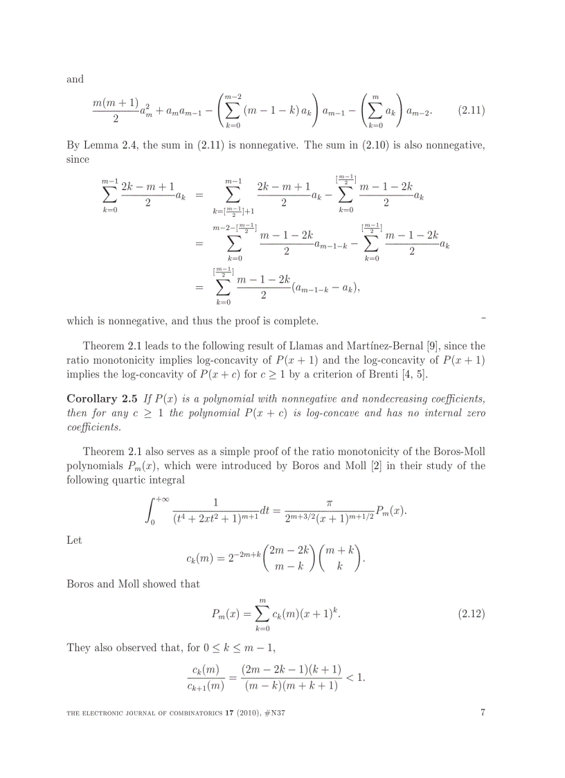 image for page Ratio Monotonicity of Polynomials Derived from Nondecreasing Sequences
