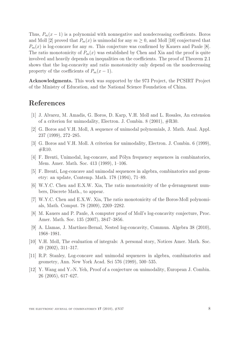 image for page Ratio Monotonicity of Polynomials Derived from Nondecreasing Sequences