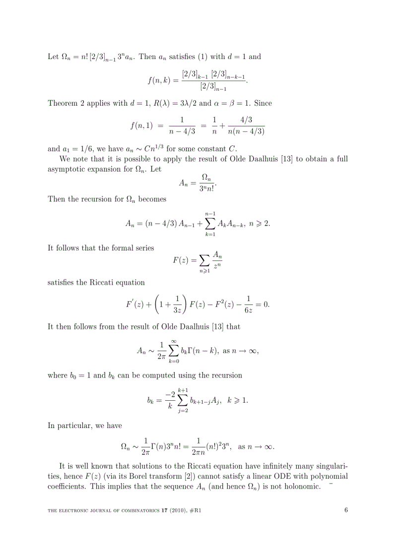 image for page Asymptotics of Some Convolutional Recurrences