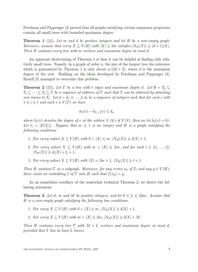 image for page Large bounded degree trees in expanding graphs