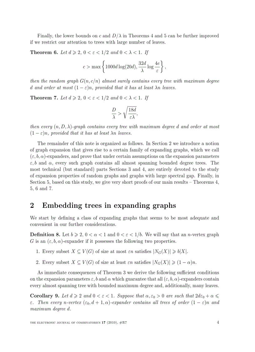 image for page Large bounded degree trees in expanding graphs