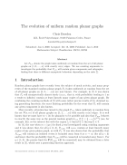 The evolution of uniform random planar graphs