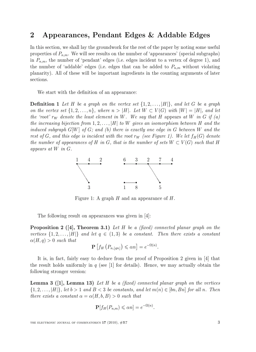 image for page The evolution of uniform random planar graphs