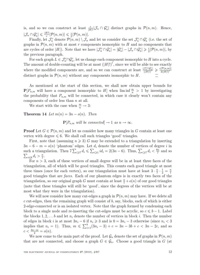 image for page The evolution of uniform random planar graphs