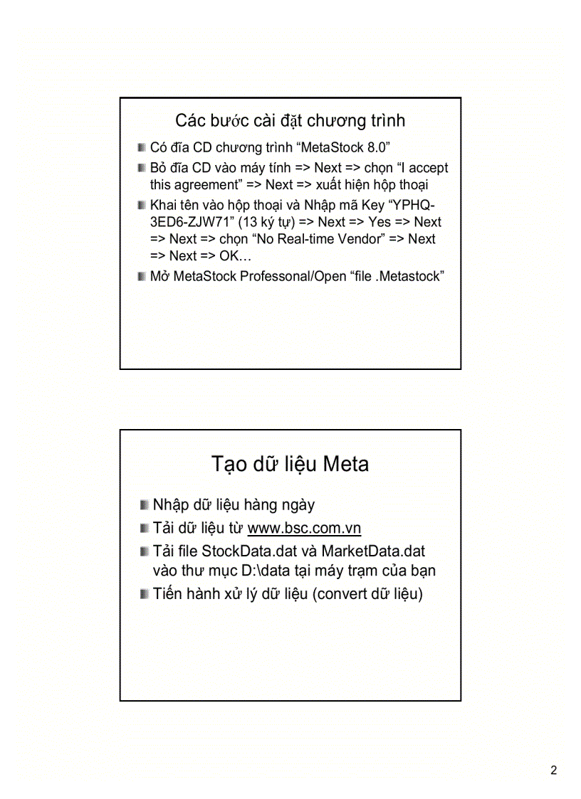 image for page Ứng dụng phần mền Metastock để nhận định xu hướng giá chứng khoán