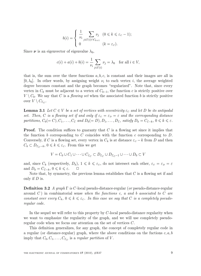 image for page Combinatorial vs Algebraic Characterizations of Completely Pseudo Regular Codes