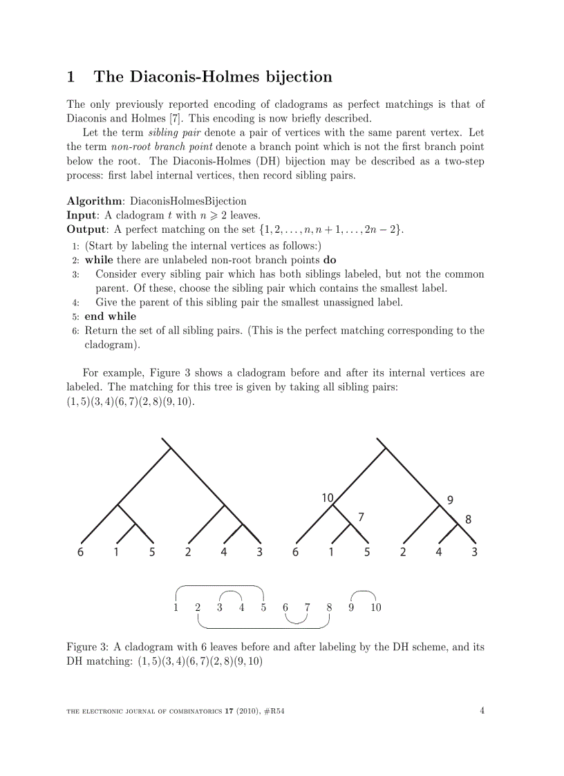 image for page Encodings of cladograms and labeled trees